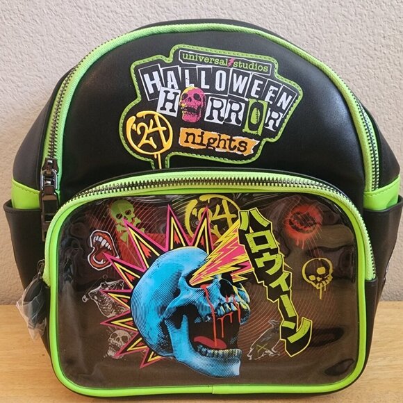 Universal Studios Handbags - Universal Studios Halloween Horror Nights 2024 Mini Backpack Skull Graphic New